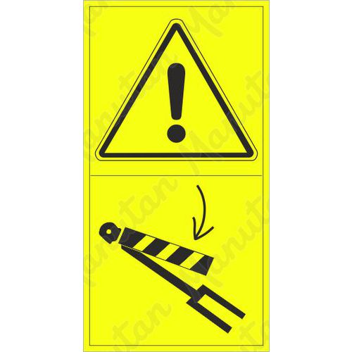 Figyelmeztető táblák - Biztosítsa a lineáris hidraulikus motort süllyedés ellen