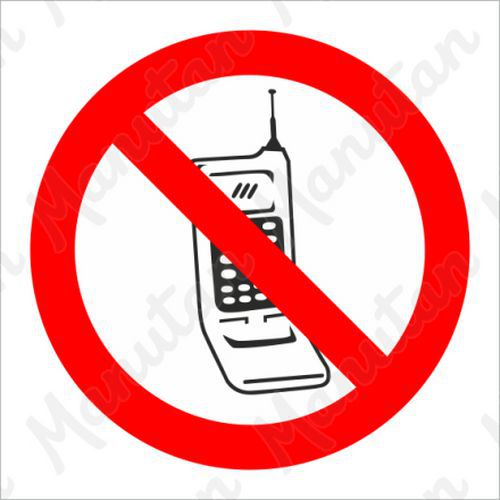 Tiltó táblák - Mobiltelefon használata tilos Tiltó táblák - Mobiltelefon használata tilos