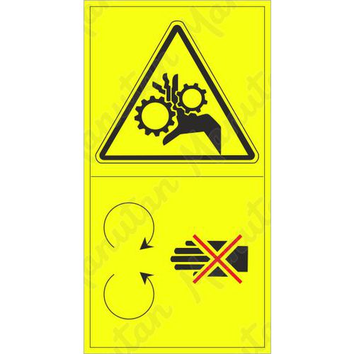 Figyelmeztető táblák - Ne nyúljon a forgó rész terébe