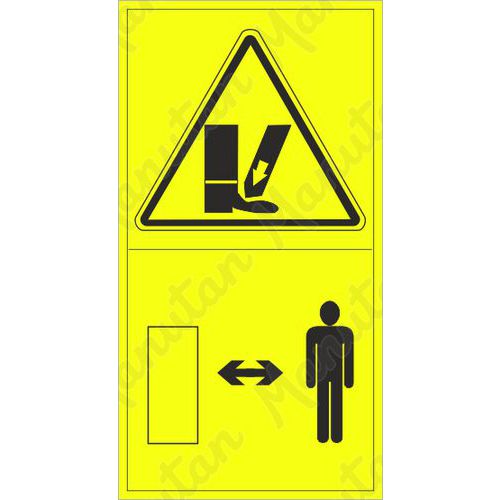 Figyelmeztető táblák - A lábak gépbe csavarodásának veszélye