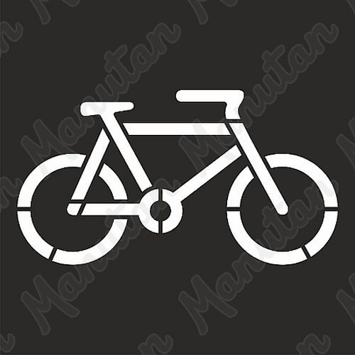 Vízszintes jelölés - kerékpár sablon