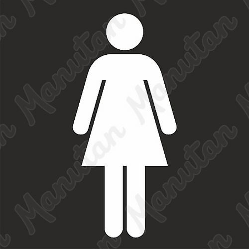 Vízszintes jelölés - női mosdók sablon