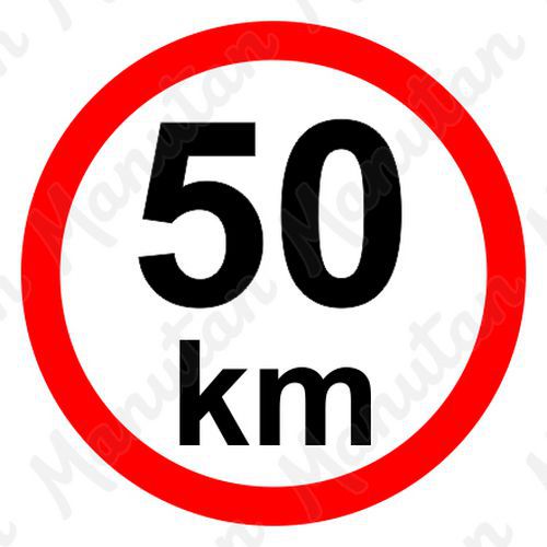 Munkavédelmi táblák - Sebességkorlátozás 50 km/h
