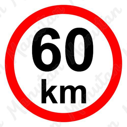 Munkavédelmi táblák - Sebességkorlátozás 60 km/h