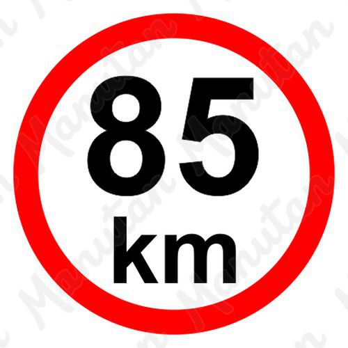 Munkavédelmi táblák - Sebességkorlátozás 85 km/h