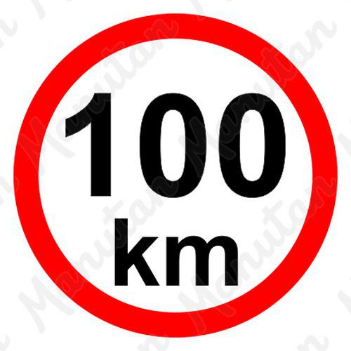 Munkavédelmi táblák - Sebességkorlátozás 100 km/h