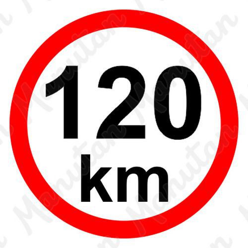 Munkavédelmi táblák - Sebességkorlátozás 120 km/h