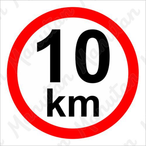 Munkavédelmi táblák - Sebességkorlátozás 10 km/h