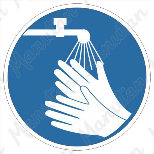 Munkavédelmi tábla - Munkavégzés előtt mosson kezet