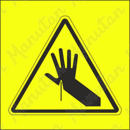 Figyelmeztető tábla - A kéz átszúrásának veszélye