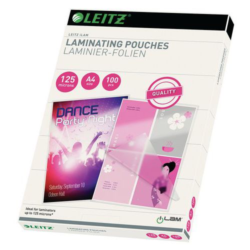Laminálózsinór Leitz A4 125 mic, 100 db