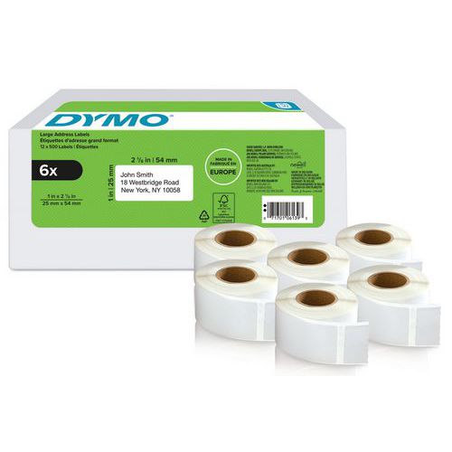 Dymo LabelWriter öntapadós címkék, 54 x 25 mm
