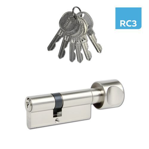 EuroSecure golyós biztonsági zárbetét, 40 mm, nikkel