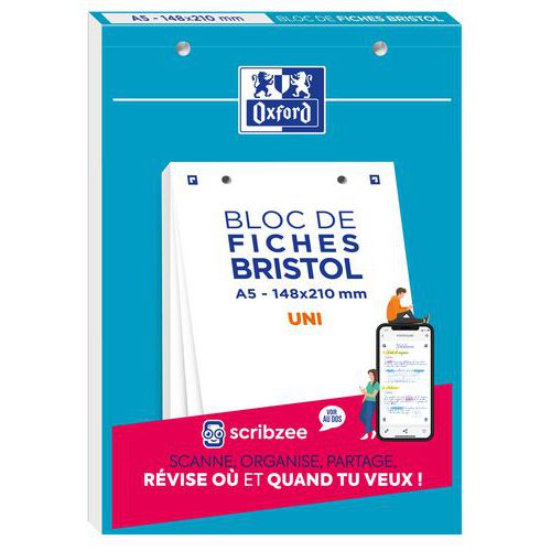 Oxford Bristol A5-ös kartotéklapok, átlátszó