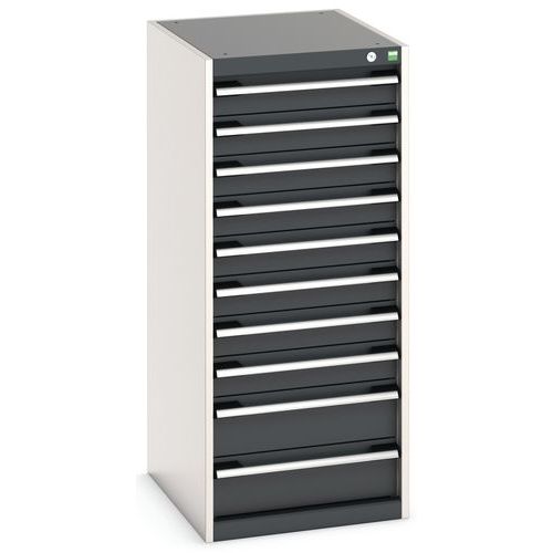 Műhely fiókos szekrények Bott Cubio, 120 x 52,5 x 52,5-65 cm, 10 fiók
