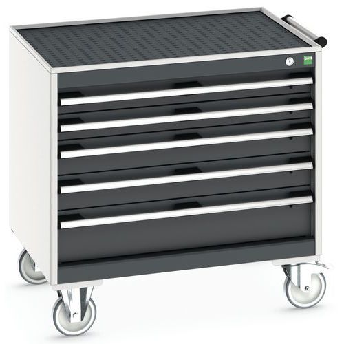 Bott Cubio mobil komód, 79 x 80 x 65 cm, 5 fiókos, multiplex/linóleum/szőnyeg
