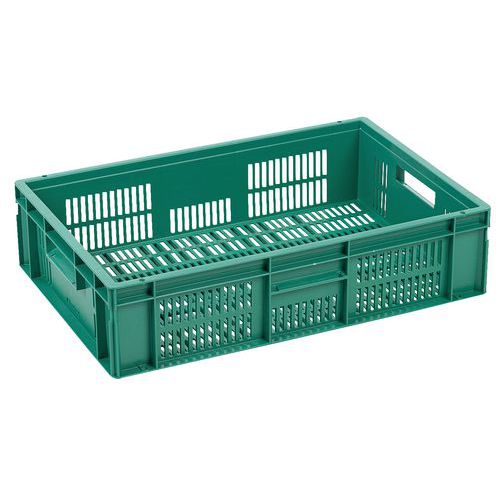 Manutan Expert műanyag Euro ládák perforált falakkal, zöld, 400 x 600 mm, 28 - 60 l