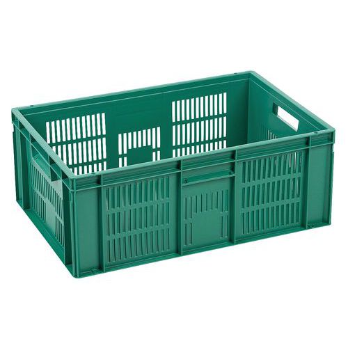 Manutan Expert műanyag Euro ládák perforált falakkal, zöld, 400 x 600 mm, 28 - 60 l