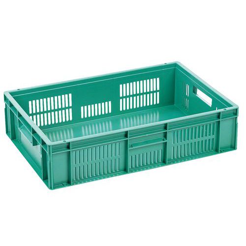 Manutan Expert műanyag perforált Euro ládák, zöld, 400 x 600 mm, 28 - 45 l