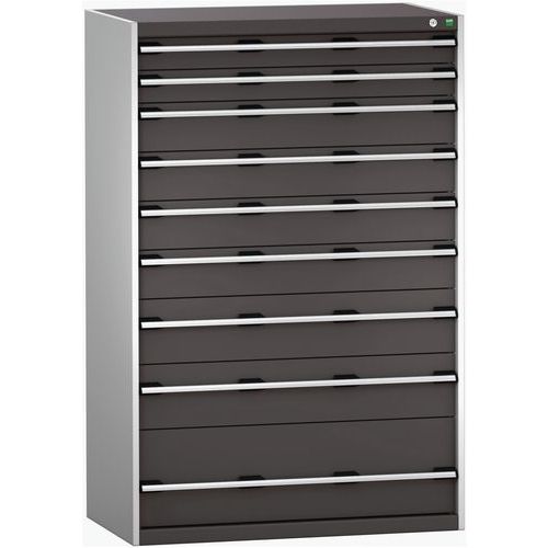 Műhelyfiókok Bott Cubio 200, 160 x 105 x 65-75 cm, 9 fiók