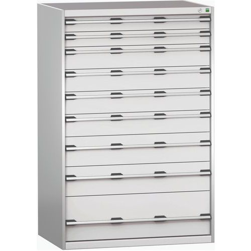 Műhelyfiókok Bott Cubio 200, 160 x 105 x 65-75 cm, 9 fiók