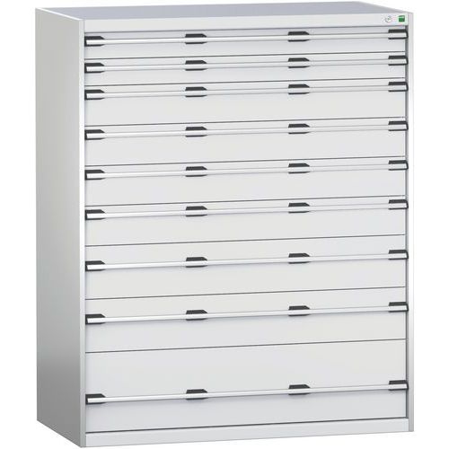 Műhelyfiókok Bott Cubio 200, 160 x 130 x 65-75 cm, 9 fiók
