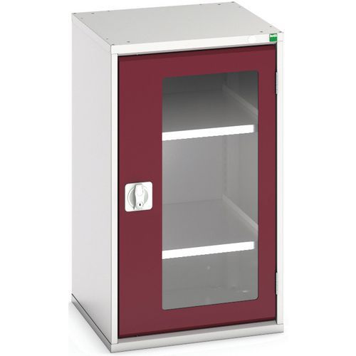 Bott Verso műhelyszekrények átlátszó ajtókkal, magassága 90 cm