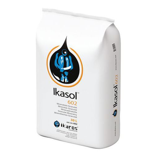 Ömlesztett szorbens Ikasorb 602, felitatóképesség 6,6 l, csomagolás 30 l