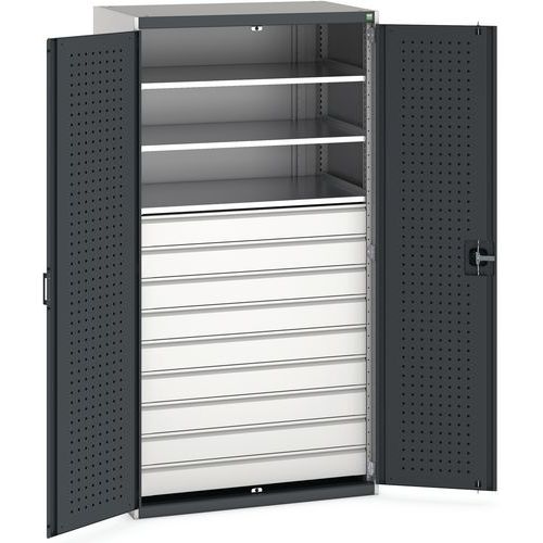 Bott Cubio fiókos műhelyszekrények, magasság 200 cm