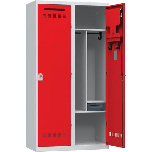 Vinco hegesztett öltözőszekrények, 2 rekesszel, 500 mm, hengerzárral Vinco hegesztett öltözőszekrények, 2 rekesszel, 500 mm, hengerzárral