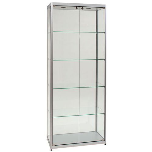 Manutan Expert üvegezett termékbemutató vitrin, 200 x 80 x 40 cm