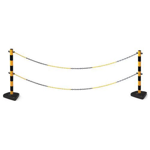 Műanyag kordonoszlopok Manutan Expert, magassága 90 cm, 2 db
