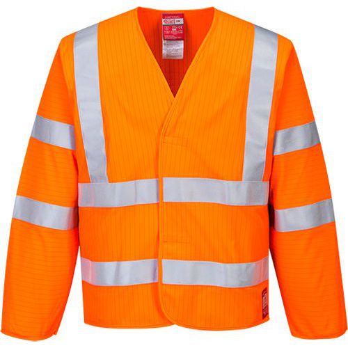 Jól láthatósági antisztatikus kabát Lángálló, narancssárga