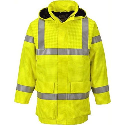 Bizflame Rain Hi-Vis Multi Lite kabát, sárga