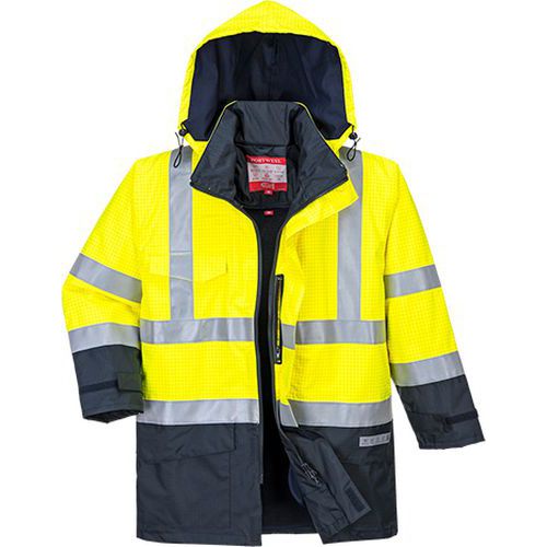 Bizflame Rain Hi-Vis Multi-Protection kabát, kék/sárga