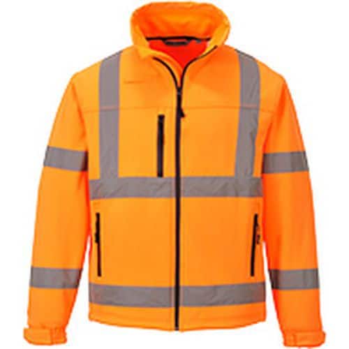 Jól láthatósági Softshell dzseki (3L), narancssárga