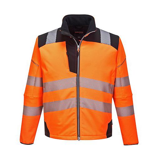PW3 Hi-Vis Softshell kabát, fekete/narancssárga