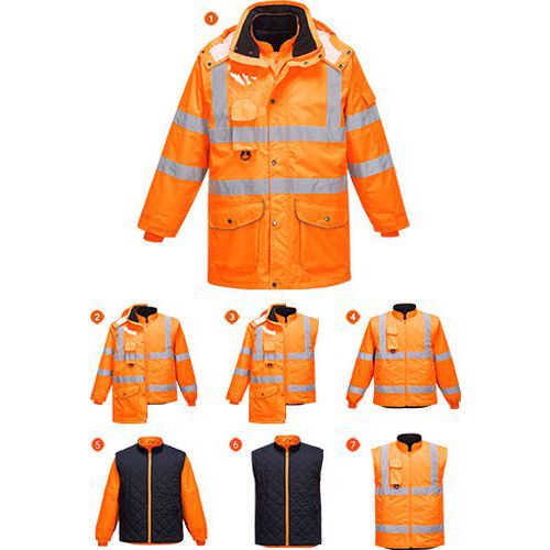 Hi-Vis 7:1 Traffic kabát RIS, narancssárga