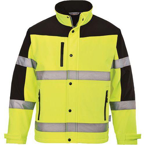 Kéttónusú Softshell kabát (3L), sárga