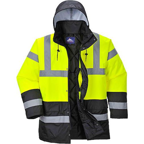 Hi-Vis Contrast Traffic kabát, fekete/sárga