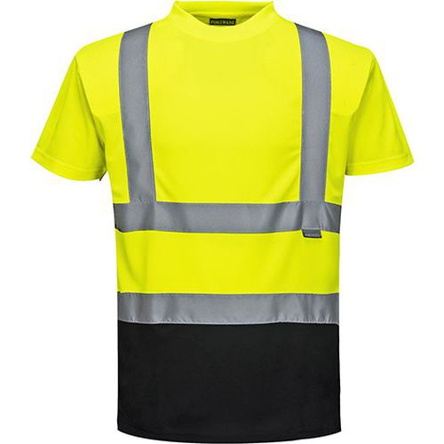 Kéttónusú póló, fekete/sárga