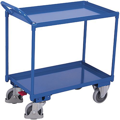 Fémpolcos polcos kocsik, 2 polccal, 400 kg-ig