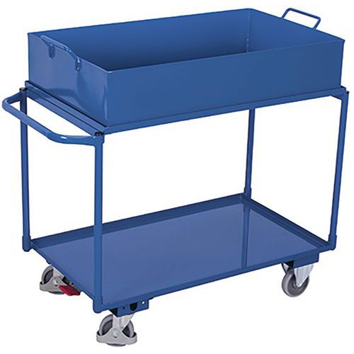 Polcos kocsik vázzal, 2 fém polccal, magasított peremmel, 250 kg-ig, 117 x 61 x 84,5 cm Polcos kocsik vázzal, 2 fém polccal, magasított peremmel, 250 kg-ig, 117 x 61 x 84,5 cm