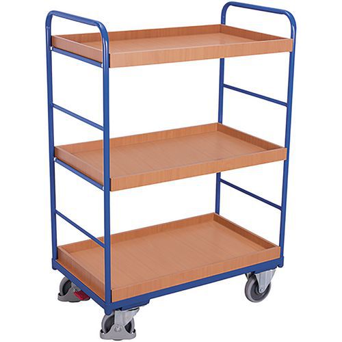 Magas polcos kocsik, 250 kg-ig, 3 polc emelt élekkel