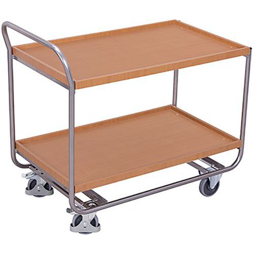 Alumínium polcos kocsi, 200 kg-ig, 2 polc, 97 x 109 x 60 cm