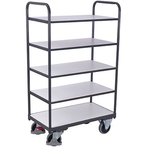 Magaspolcos kocsik ESD, 5 polccal, 250 kg-ig