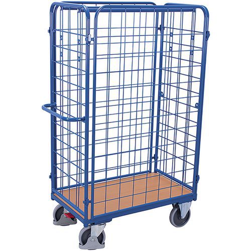 Magas polcos kocsik 4 hálós oldallal, 400 - 500 kg-ig, 1 polccal