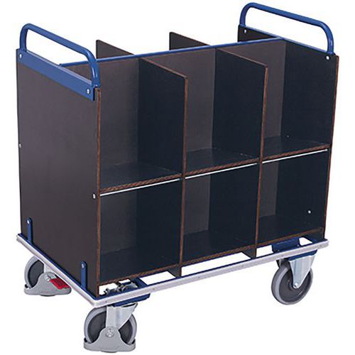 Irattartó kocsik, 12 rekesszel, 400 kg-ig, 110,5 x 70 x 118,5 cm Irattartó kocsik, 12 rekesszel, 400 kg-ig, 110,5 x 70 x 118,5 cm
