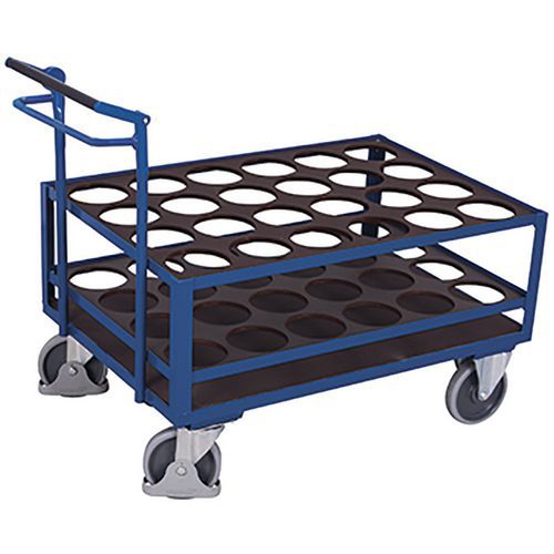 Acél görgős kocsik csúszásgátló felülettel és kézifékkel, 128 x 77,5 x 109,5 cm Acél görgős kocsik csúszásgátló felülettel és kézifékkel, 128 x 77,5 x 109,5 cm