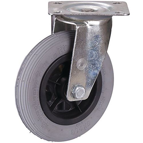 Felfújható kerekek karimás, 150-230 mm átmérőjű, görgős csapágyas, forgatható